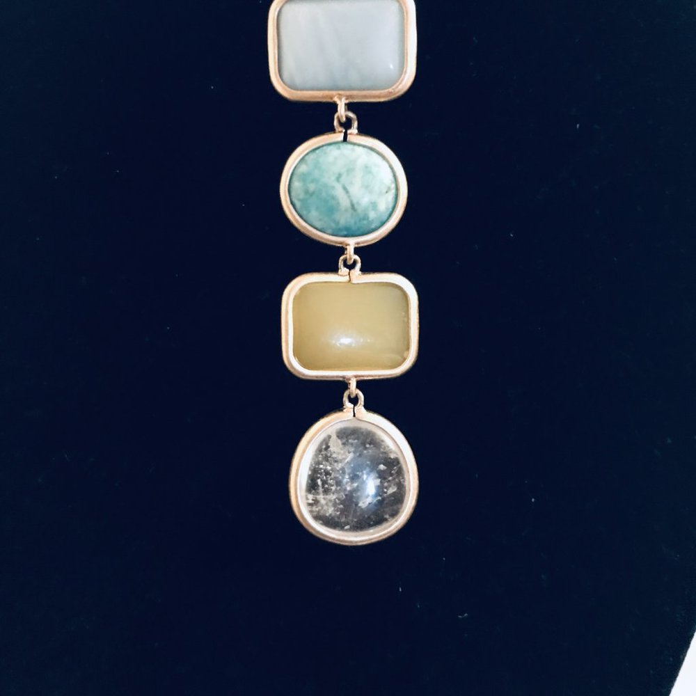 Loft Drop Down Pendant on a Long Gold-Tone Chain 32" - Picture 5 of 5